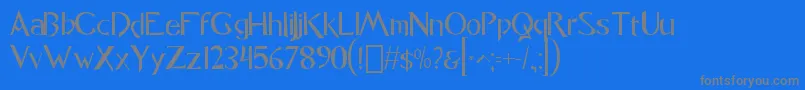 font Caligo1 0 Font – Gray Fonts on Blue Background