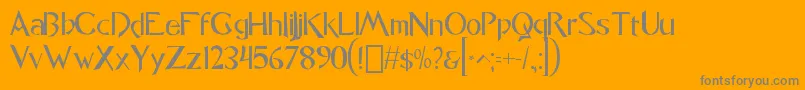 Fonte font Caligo1 0 – fontes cinzas em um fundo laranja