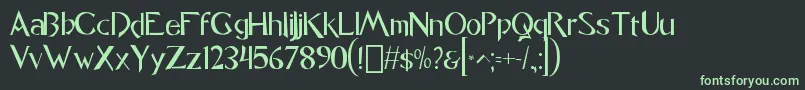 Fonte font Caligo1 0 – fontes verdes em um fundo preto