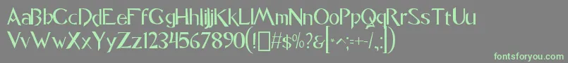 font Caligo1 0-fontti – vihreät fontit harmaalla taustalla