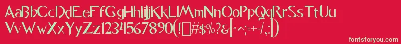 font Caligo1 0 Font – Green Fonts on Red Background