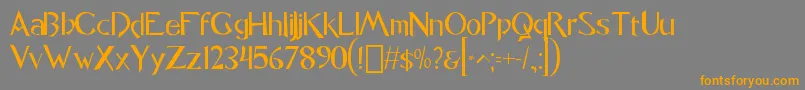 font Caligo1 0-Schriftart – Orangefarbene Schriften auf grauem Hintergrund