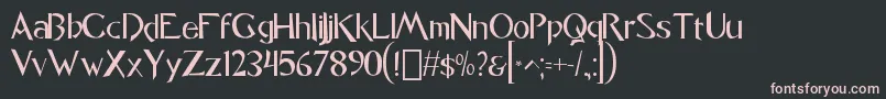 フォントfont Caligo1 0 – 黒い背景にピンクのフォント