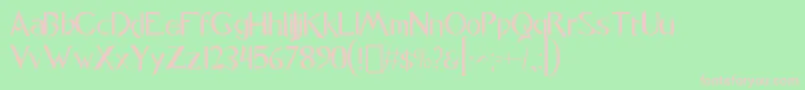font Caligo1 0-fontti – vaaleanpunaiset fontit vihreällä taustalla