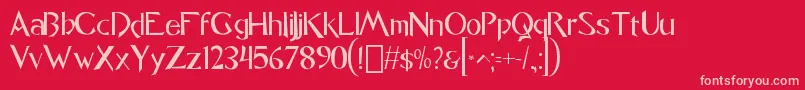 font Caligo1 0 Font – Pink Fonts on Red Background