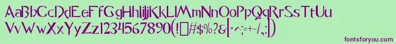 font Caligo1 0 Font – Purple Fonts on Green Background