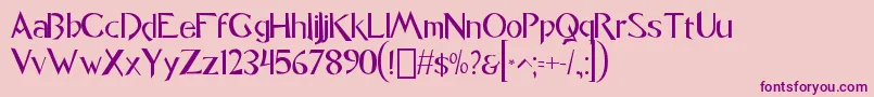 font Caligo1 0 Font – Purple Fonts on Pink Background