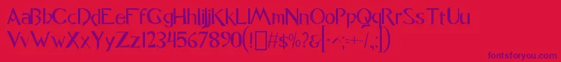 font Caligo1 0 Font – Purple Fonts on Red Background