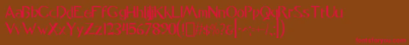 font Caligo1 0 Font – Red Fonts on Brown Background