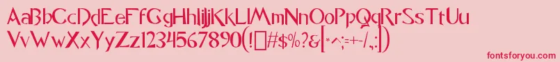 font Caligo1 0 Font – Red Fonts on Pink Background
