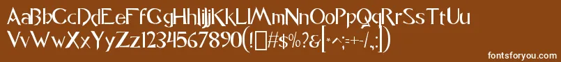 Шрифт font Caligo1 0 – белые шрифты на коричневом фоне