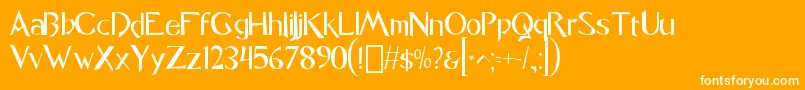 font Caligo1 0 Font – White Fonts on Orange Background