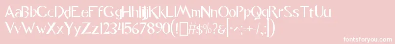 フォントfont Caligo1 0 – ピンクの背景に白い文字
