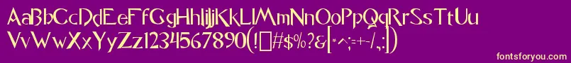 fuente font Caligo1 0 – Fuentes Amarillas Sobre Fondo Morado