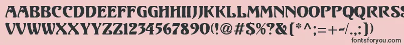 フォントUnicorn1 – ピンクの背景に黒い文字