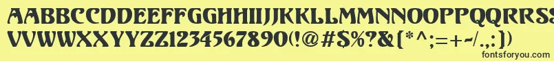 Unicorn1 Font – Black Fonts on Yellow Background