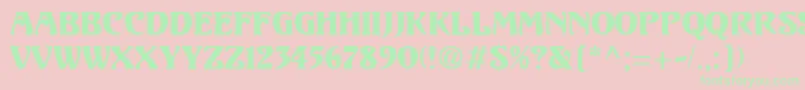 Unicorn1 Font – Green Fonts on Pink Background