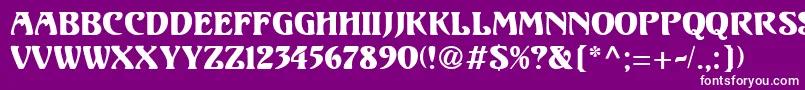 フォントUnicorn1 – 紫の背景に白い文字