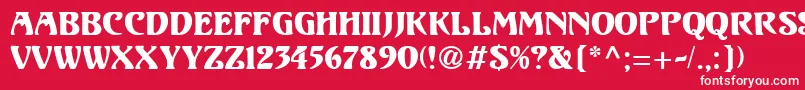 Unicorn1 Font – White Fonts on Red Background
