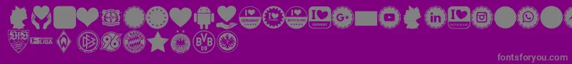 フォントFont Color Germany – 紫の背景に灰色の文字