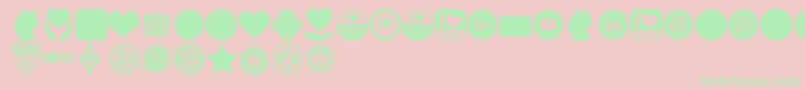 Font Color Germany-fontti – vihreät fontit vaaleanpunaisella taustalla