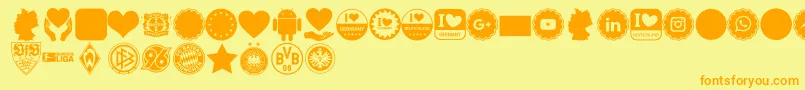 Font Color Germany Font – Orange Fonts on Yellow Background