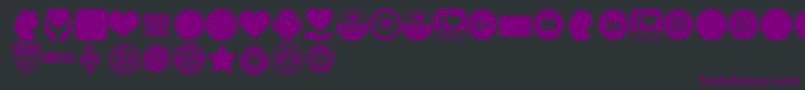 Font Color Germany-fontti – violetit fontit mustalla taustalla