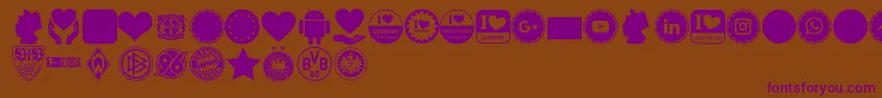 フォントFont Color Germany – 紫色のフォント、茶色の背景
