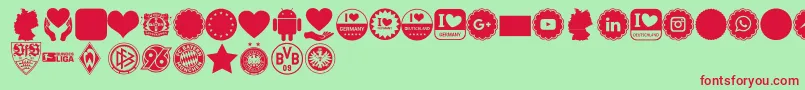 Font Color Germany Font – Red Fonts on Green Background