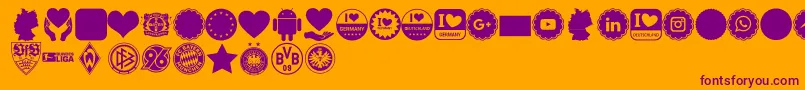 Font Color Germany Font – Purple Fonts on Orange Background