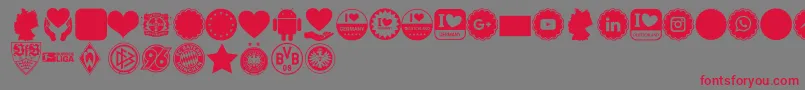 fuente Font Color Germany – Fuentes Rojas Sobre Fondo Gris