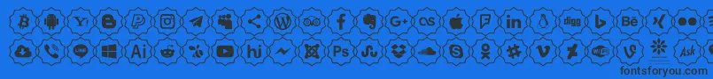 Fonte Font Color icon – fontes pretas em um fundo azul