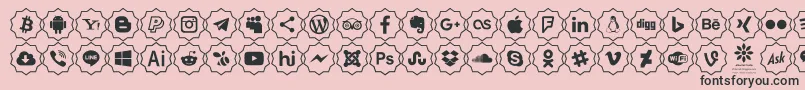 Font Color icon Font – Black Fonts on Pink Background