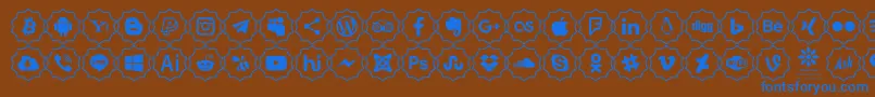 Font Color icon Font – Blue Fonts on Brown Background