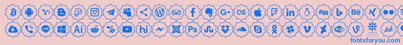 fuente Font Color icon – Fuentes Azules Sobre Fondo Rosa