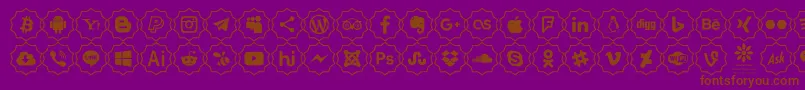 Fonte Font Color icon – fontes marrons em um fundo roxo