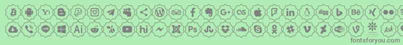 Fonte Font Color icon – fontes cinzas em um fundo verde