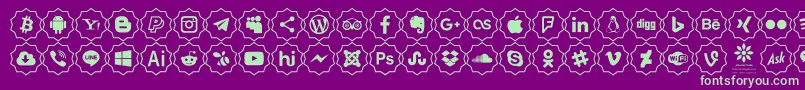 fuente Font Color icon – Fuentes Verdes Sobre Fondo Morado