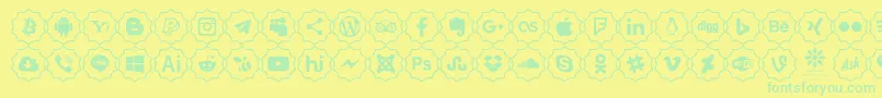 Police Font Color icon – polices vertes sur fond jaune