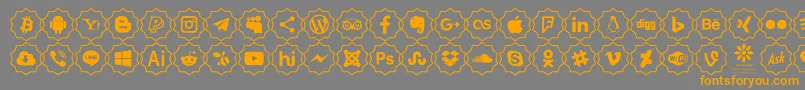 Шрифт Font Color icon – оранжевые шрифты на сером фоне