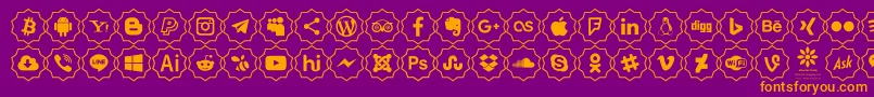 Font Color icon Font – Orange Fonts on Purple Background