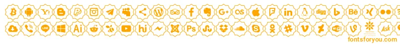 Police Font Color icon – polices orange sur fond blanc