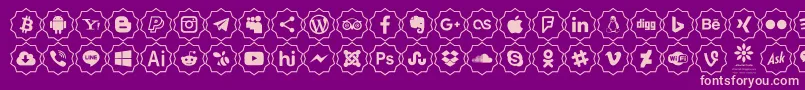 Police Font Color icon – polices roses sur fond violet