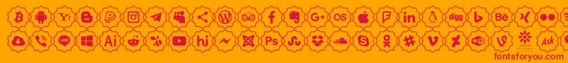 Police Font Color icon – polices rouges sur fond orange