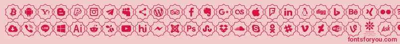 Font Color icon Font – Red Fonts on Pink Background