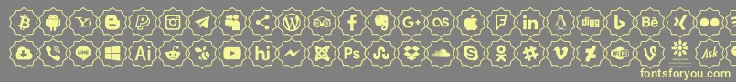 Font Color icon Font – Yellow Fonts on Gray Background