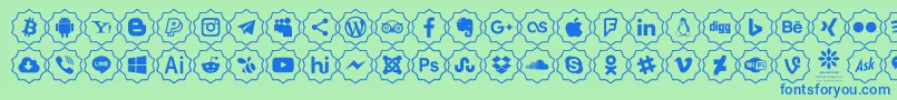 Police Font Color icon – polices bleues sur fond vert