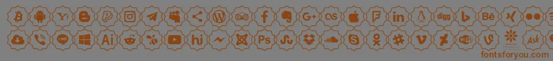 Font Color icon Font – Brown Fonts on Gray Background