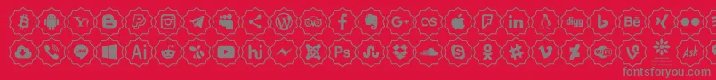 Font Color icon Font – Gray Fonts on Red Background