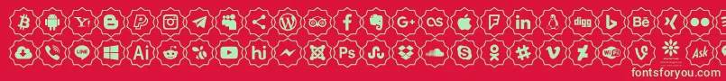 Font Color icon Font – Green Fonts on Red Background